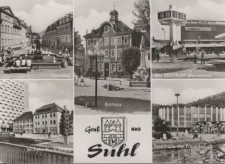Suhl - u.a. Stadthalle der Freundschaft - 1981 Suhl - u.a. Stadthalle der Freundschaft - 1981