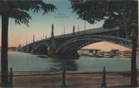 Mainz - Straßenbrücke - ca. 1925 Mainz - Straßenbrücke - ca. 1925
