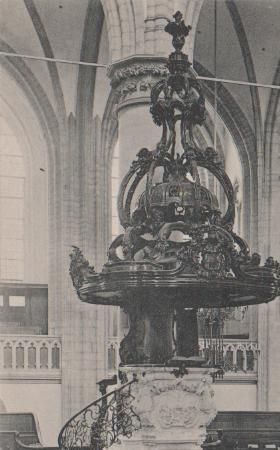 Niederlande - Dordrecht - Preekstoel in de Groote Kerk - ca. 1935 Niederlande - Dordrecht - Preekstoel in de Groote Kerk - ca. 1935