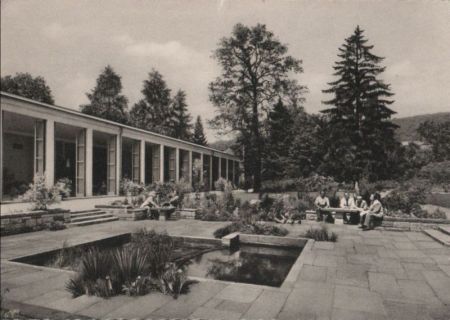 Bad Brückenau - Kuranlagen mit Wandelhalle - 1956 Bad Brückenau - Kuranlagen mit Wandelhalle - 1956