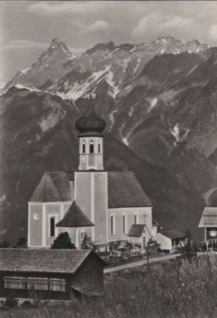 Österreich - Bartholomäberg - Pfarrkirche - ca. 1955 Österreich - Bartholomäberg - Pfarrkirche - ca. 1955