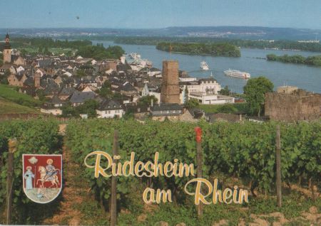 Rüdesheim - Blick auf Stadt und Rhein - ca. 1995 Rüdesheim - Blick auf Stadt und Rhein - ca. 1995