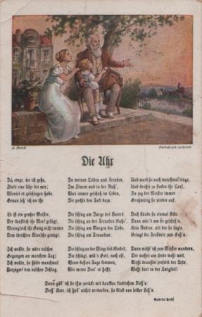 Menschen mit Kind -  Gedicht Uhr Menschen mit Kind -  Gedicht Uhr