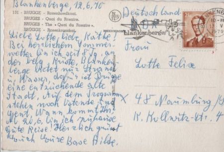 Brügge Bruges - Belgien - Rosenkranzkai