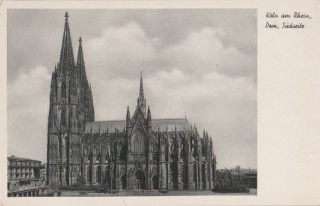 Köln - Dom, Südseite - ca. 1955 Köln - Dom, Südseite - ca. 1955