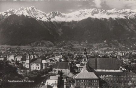 Österreich - Innsbruck - mit Nordkette - 1958 Österreich - Innsbruck - mit Nordkette - 1958