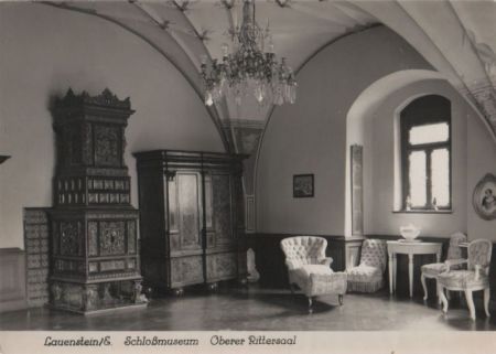 Altenberg-Lauenstein - Schloßmuseum, Oberer Rittersaal - 1966 Altenberg-Lauenstein - Schloßmuseum, Oberer Rittersaal - 1966