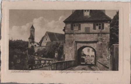 Dinkelsbühl - Segringer Tor und grüner Turm - ca. 1950 Dinkelsbühl - Segringer Tor und grüner Turm - ca. 1950