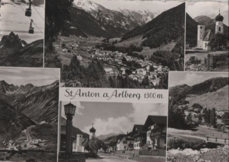 Österreich - St. Anton - 6 Teilbilder - ca. 1965 Österreich - St. Anton - 6 Teilbilder - ca. 1965