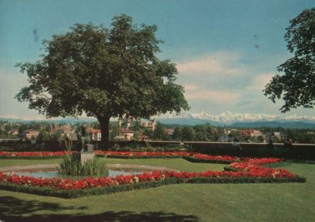 Schweiz - Bern - Bundesterrasse und Alpen - 1963 Schweiz - Bern - Bundesterrasse und Alpen - 1963