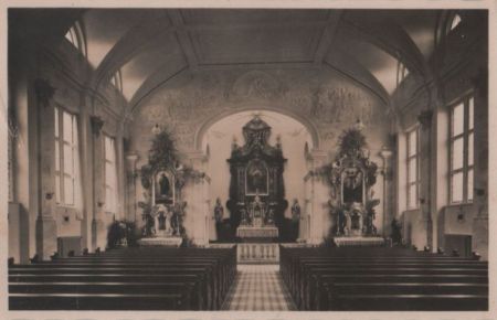 Untermarchtal - Erziehungsanstalt, Kirche - ca. 1950 Untermarchtal - Erziehungsanstalt, Kirche - ca. 1950