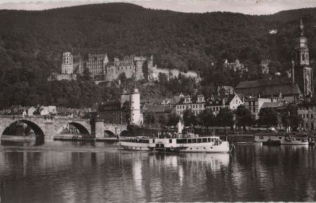 Heidelberg - Partie am Neckar - ca. 1960 Heidelberg - Partie am Neckar - ca. 1960