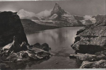 Schweiz - Zermatt - Stellisee und Matterhorn - ca. 1950 Schweiz - Zermatt - Stellisee und Matterhorn - ca. 1950