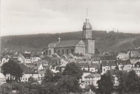Annaberg-Buchholz - mit Pöhlberg und St. Annenkirche - 1979 Annaberg-Buchholz - mit Pöhlberg und St. Annenkirche - 1979