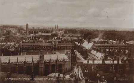 Großbritannien - Cambridge - from Tower of St. Johns Chapel - ca. 1950 Großbritannien - Cambridge - from Tower of St. Johns Chapel - ca. 1950
