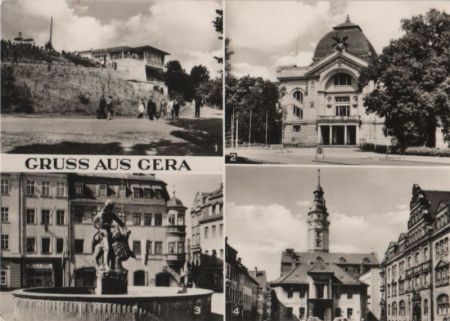Gera - u.a. Kornmarkt, Rathäuser - 1971 Gera - u.a. Kornmarkt, Rathäuser - 1971