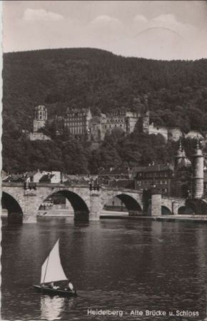 Heidelberg - Alte Brücke und Schloss - 1963 Heidelberg - Alte Brücke und Schloss - 1963