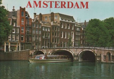 Niederlande - Amsterdam - Rückseite mit Stadtplan bedruckt - ca. 1980 Niederlande - Amsterdam - Rückseite mit Stadtplan bedruckt - ca. 1980