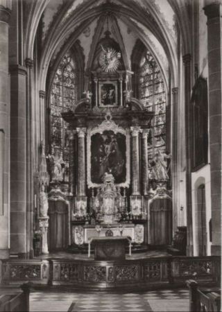 Aachen-Kornelimünster - Hochaltar der Propsteikirche - ca. 1965 Aachen-Kornelimünster - Hochaltar der Propsteikirche - ca. 1965