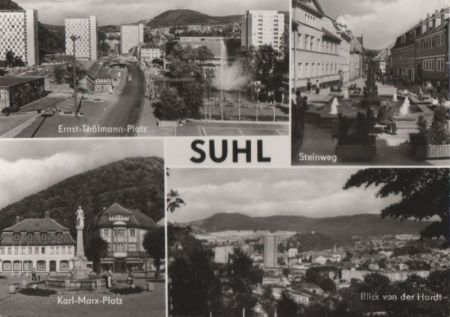 Suhl - u.a. Blick von der Hardt - 1984 Suhl - u.a. Blick von der Hardt - 1984