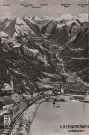 Schweiz - Gotthardbahn - Nordseite - ca. 1955 Schweiz - Gotthardbahn - Nordseite - ca. 1955