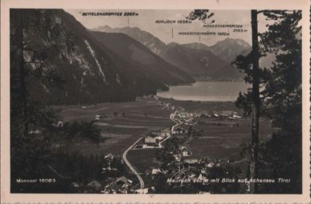 Österreich - Maurach - mit Blick auf Achensee - ca. 1955 Österreich - Maurach - mit Blick auf Achensee - ca. 1955