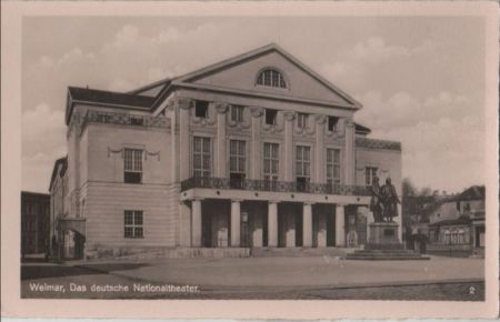 Weimar - Das deutsche Nationaltheater - ca. 1950 Weimar - Das deutsche Nationaltheater - ca. 1950