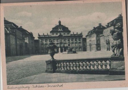 Ludwigsburg - Schloßinnenhof - ca. 1950 Ludwigsburg - Schloßinnenhof - ca. 1950