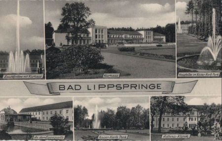 Bad Lippspringe - u.a. Asthma-Klinik - ca. 1960 Bad Lippspringe - u.a. Asthma-Klinik - ca. 1960