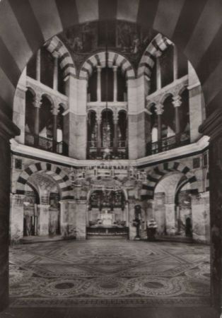 Aachen - Dom, Durchblick durch Oktagon - 1964 Aachen - Dom, Durchblick durch Oktagon - 1964