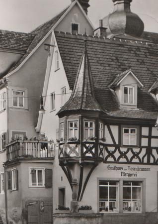 Weikersheim - Gasthaus Rosenbrunnen - ca. 1965 Weikersheim - Gasthaus Rosenbrunnen - ca. 1965