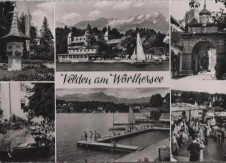 Österreich - Velden - 6 Teilbilder - 1957 Österreich - Velden - 6 Teilbilder - 1957