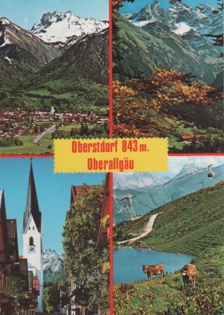 Oberstdorf - 4 Teilbilder - ca. 1980 Oberstdorf - 4 Teilbilder - ca. 1980