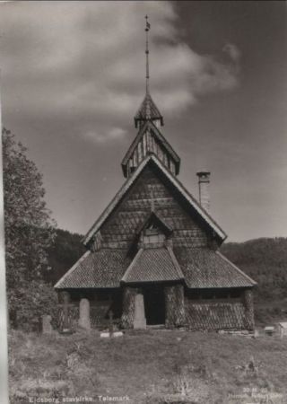 Norwegen - Tokke - Stabskirche Eidsborg - ca. 1950 Norwegen - Tokke - Stabskirche Eidsborg - ca. 1950