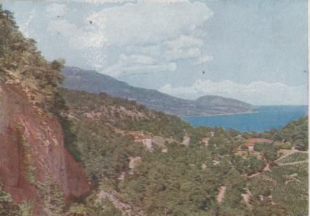 Ukraine - Une chaussee a 6 verstes de Ialta - 1930 Ukraine - Une chaussee a 6 verstes de Ialta - 1930