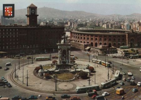 Spanien - Barcelona - Placa de Espana - ca. 1980 Spanien - Barcelona - Placa de Espana - ca. 1980