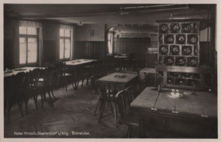 Oberstdorf - Hotel Hirsch, Bierstube - 1936 Oberstdorf - Hotel Hirsch, Bierstube - 1936