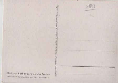 Rothenburg ob der Tauber - nach Gemälde von Paul Sollmann