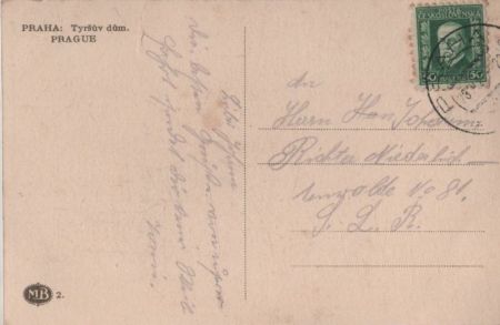 Prag - Praha - Tschechien - Tyrsuf dum Prag - Praha - Tschechien - Tyrsuf dum