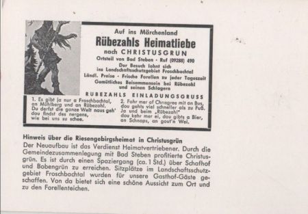 Christusgrün Rübezahls Heimatliebe Christusgrün Rübezahls Heimatliebe