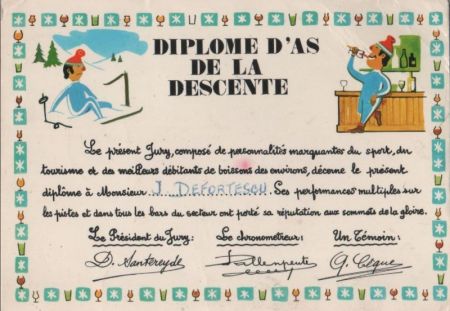 Diplome de la Descente Diplome de la Descente