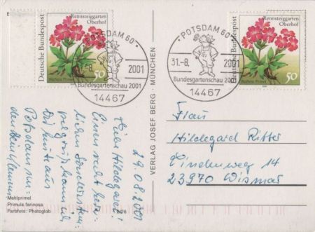 Mehlprimel Sonderstempel