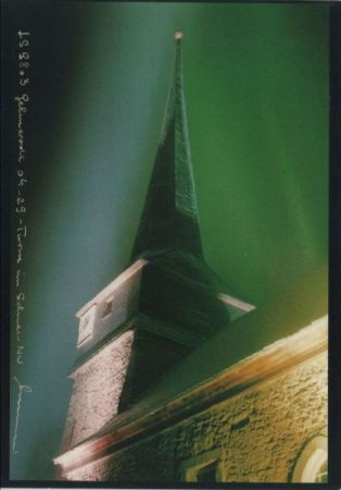 Weimar - Gelmeroda - Kirchturm - Lichtskulptur Weimar - Gelmeroda - Kirchturm - Lichtskulptur