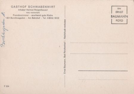 Oppenau-Lierbach - Gasthof Schwabenwirt