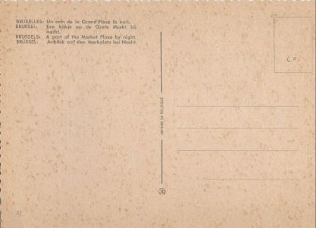 Brüssel - Belgien - Marktplatz bei Nacht