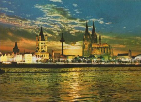 Köln - Rheinufer bei Sonnenuntergang Köln - Rheinufer bei Sonnenuntergang