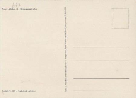 Porz (OT von Köln) - Urbach, Breslauerstraße Porz (OT von Köln) - Urbach, Breslauerstraße