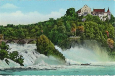 Rheinfall (Wasserfall) - Schweiz - mit Schloss Lauffen Rheinfall (Wasserfall) - Schweiz - mit Schloss Lauffen