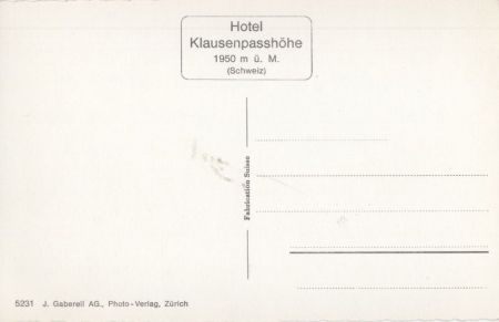 Klausenpass - Schweiz - vom Hotel Klausenpasshöhe
