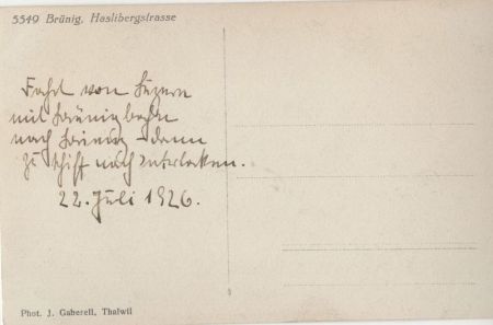 Brünig - Schweiz - Haslibergstraße